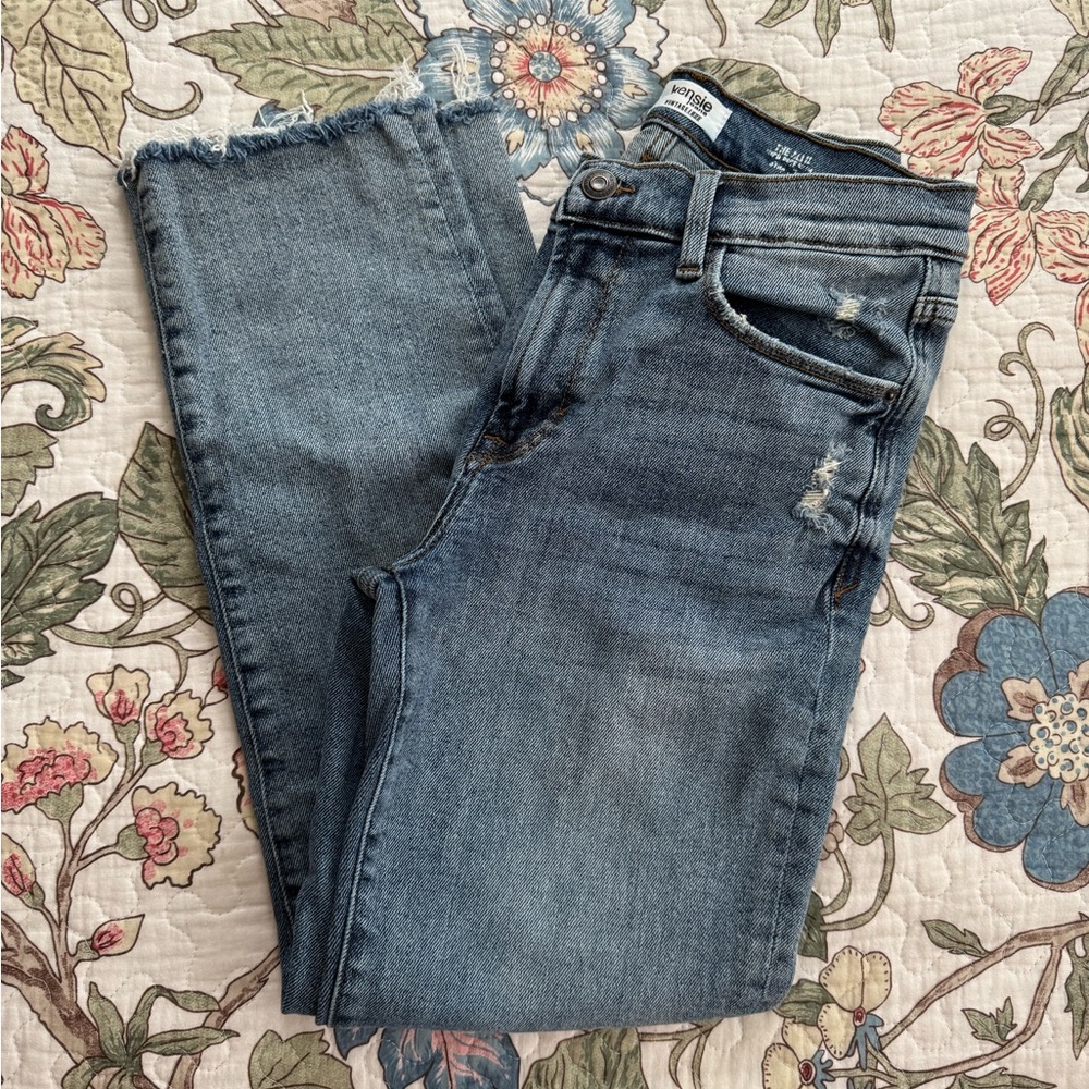 Kenzie Vintage Luxe Jeans The Allie High Rise Slim Straight
